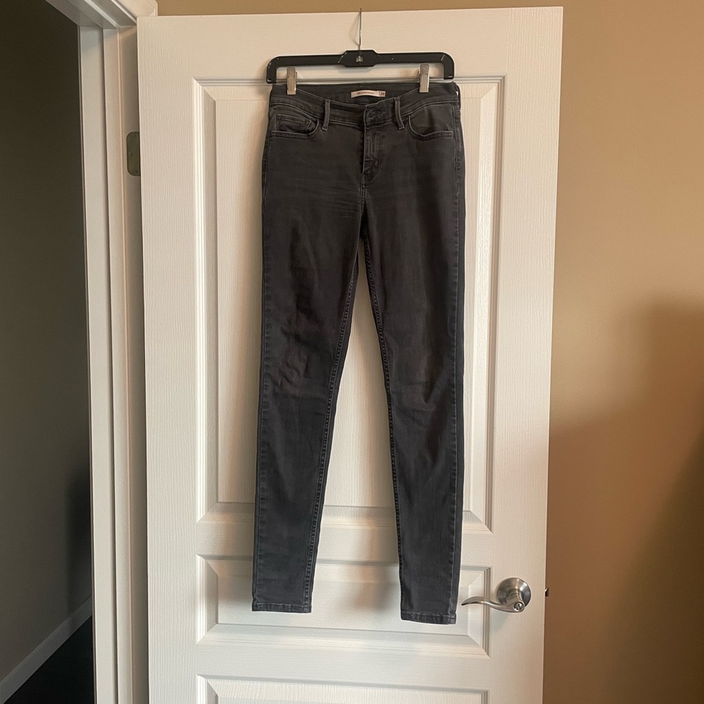 710 Super Skinny Gray Jeans
